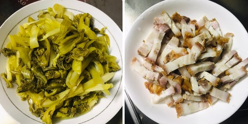 heo quay xào cải chua - Ảnh 2