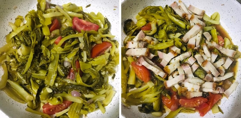 heo quay xào cải chua - Ảnh 5