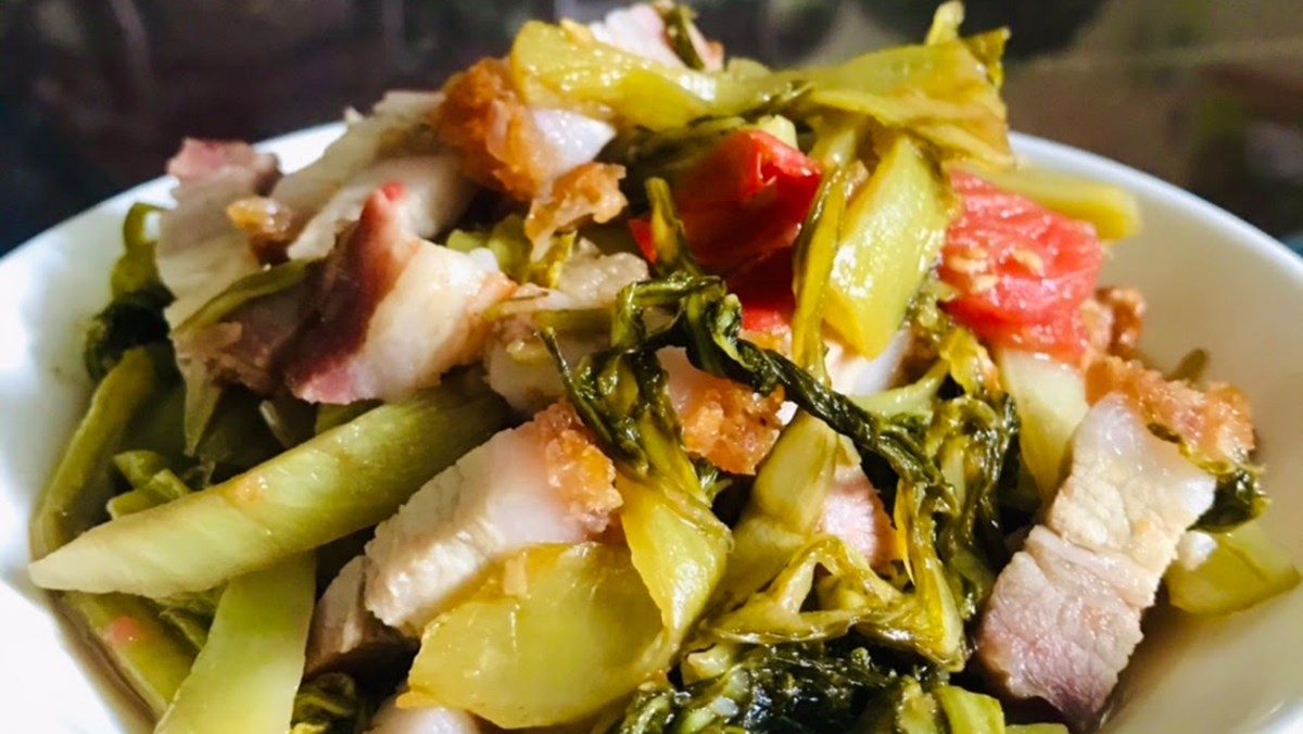 heo quay xào cải chua - Ảnh 6