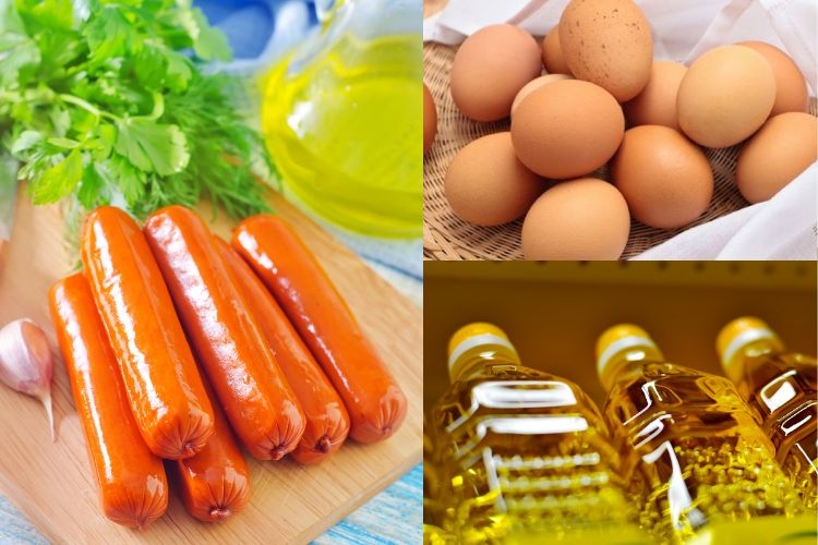 Chuẩn bị nguyên liệu làm trứng ốp la hình con lợn