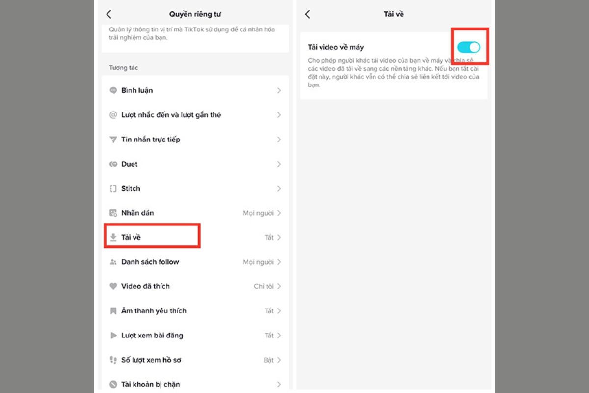 cách bật lưu video trên tiktok 7