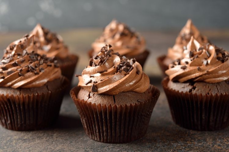 Thành phẩm cupcake cacao thơm ngon