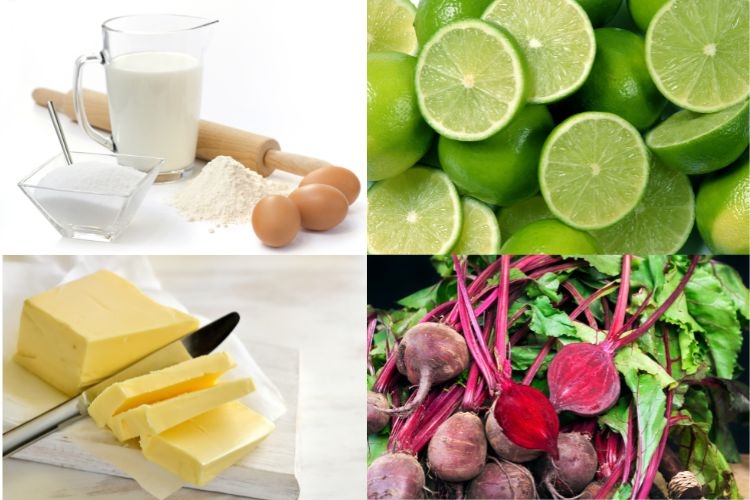 Nguyên liệu làm bánh cupcake củ dền