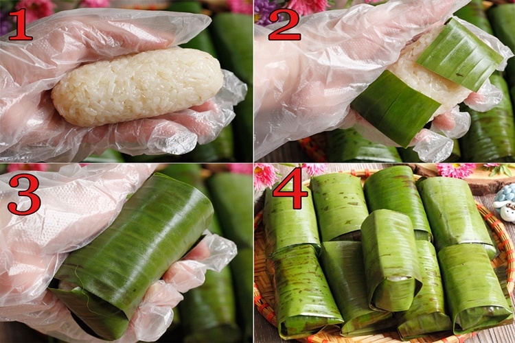 Gói chuối để nướng