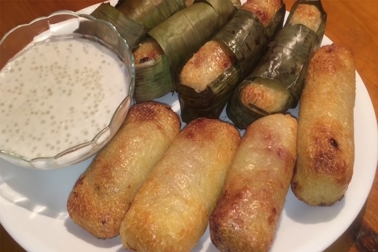 Thành phẩm chuối nướng thơm ngon