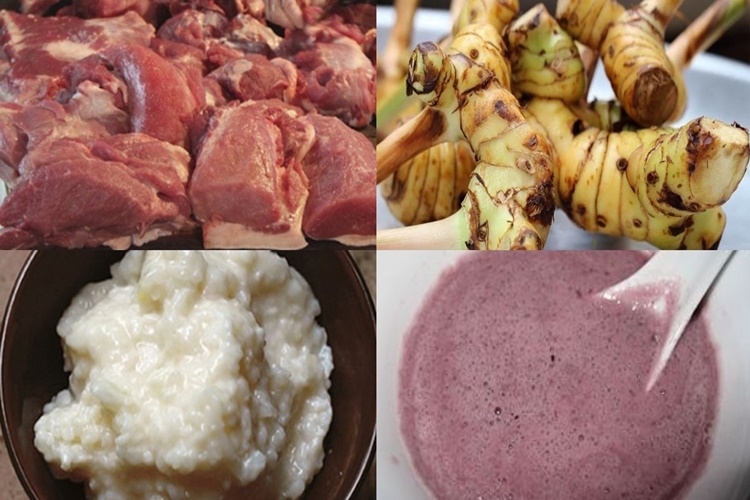 Nguyên liệu chế biến món thịt nướng riềng mẻ