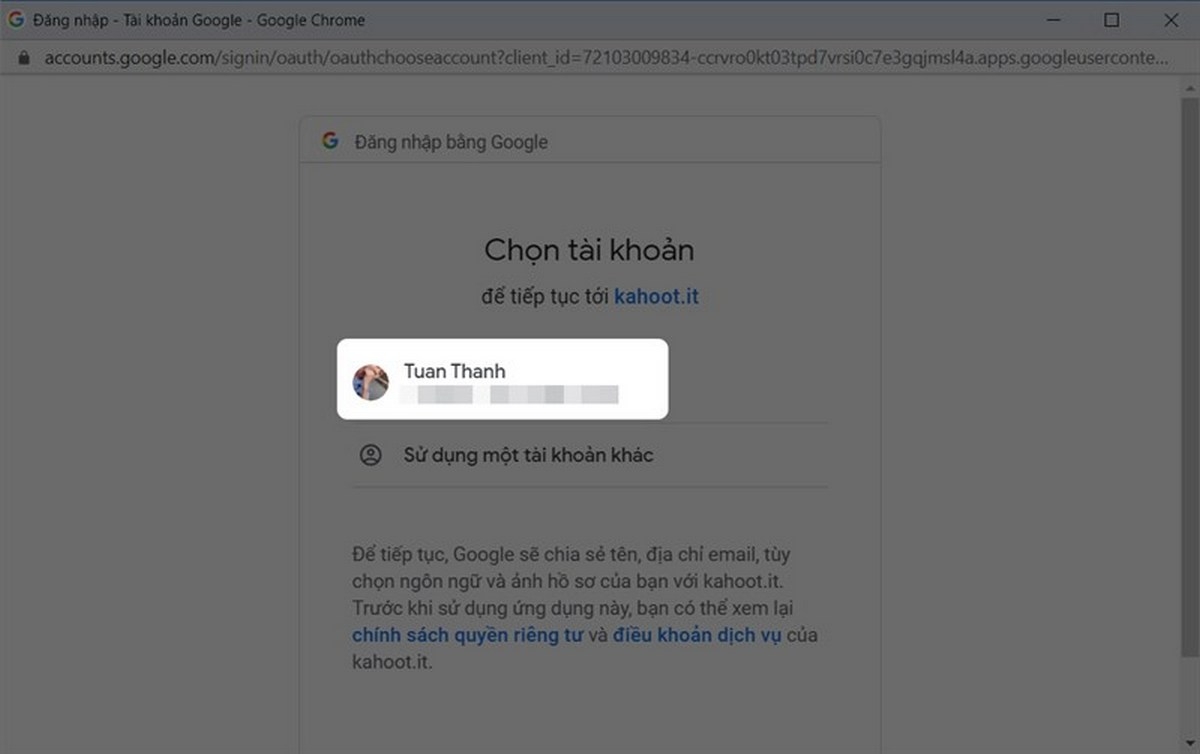 đăng nhập Kahoot - hình 4