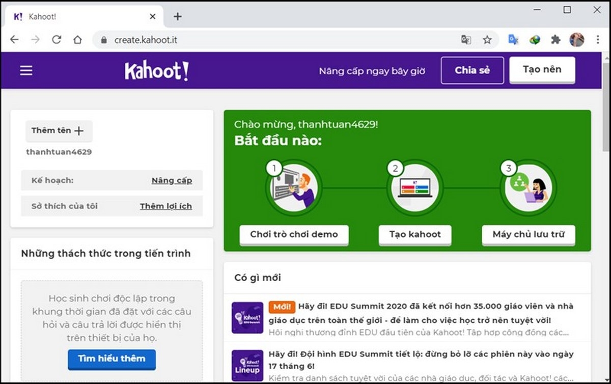 đăng nhập Kahoot - hình 5