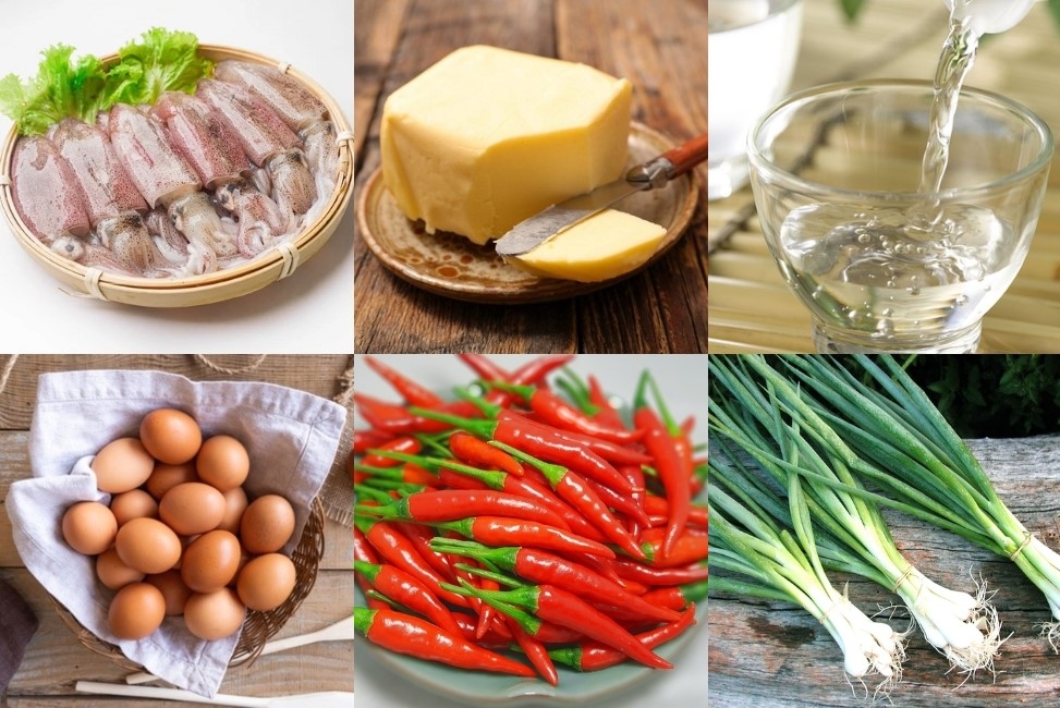 Nguyên liệu làm mực sốt Thái