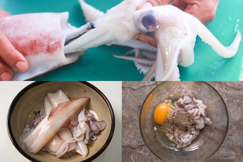 Sơ chế và ướp mực