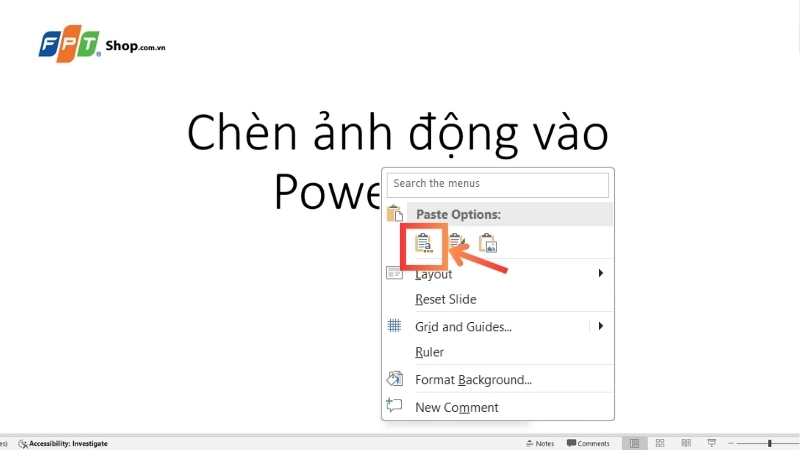Cách chèn ảnh động vừa tải vào PowerPoint 5