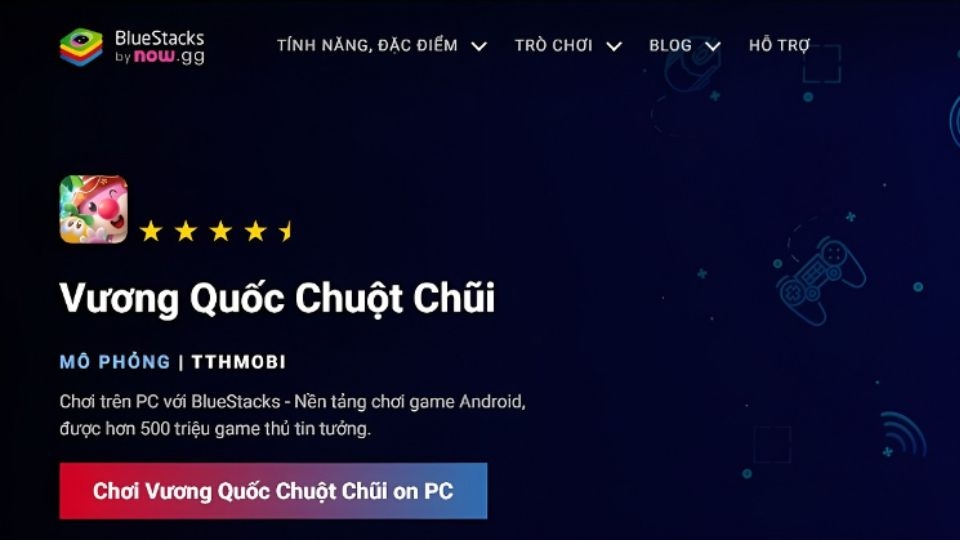 Bước 3: Tìm và chơi Vương Quốc Chuột chũi trên thanh tìm kiếm