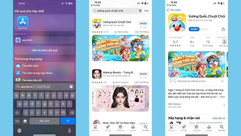Hướng dẫn tải Vương Quốc Chuột Chũi trên iOS