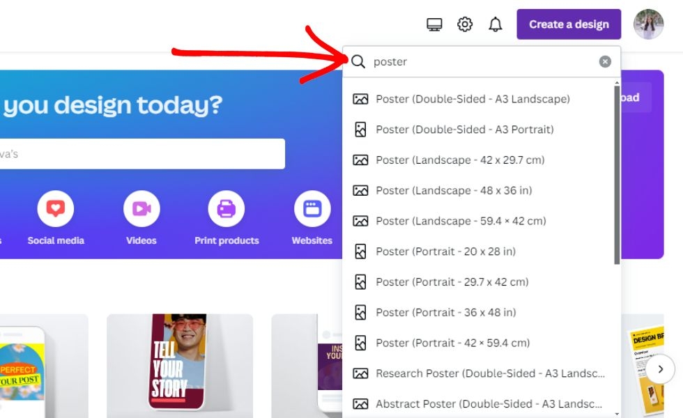 cách làm poster trên Canva