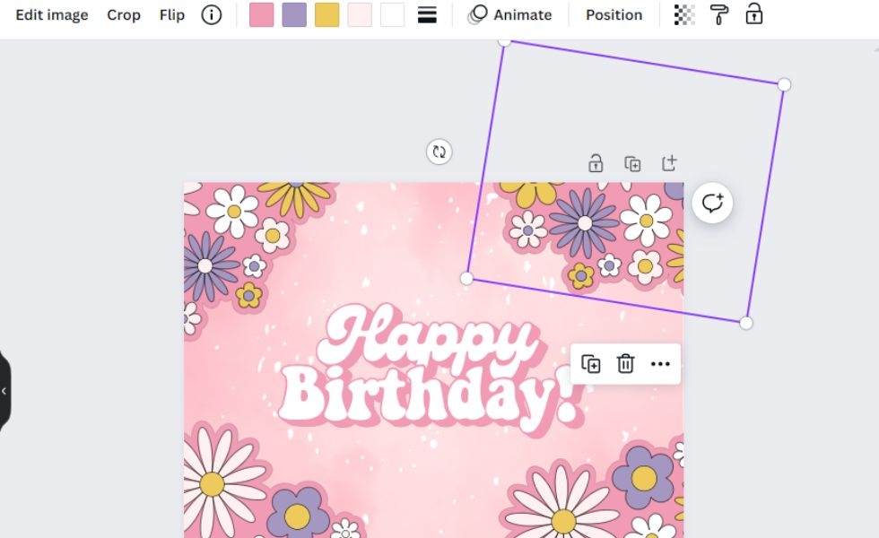 chỉnh họa tiết trên canva