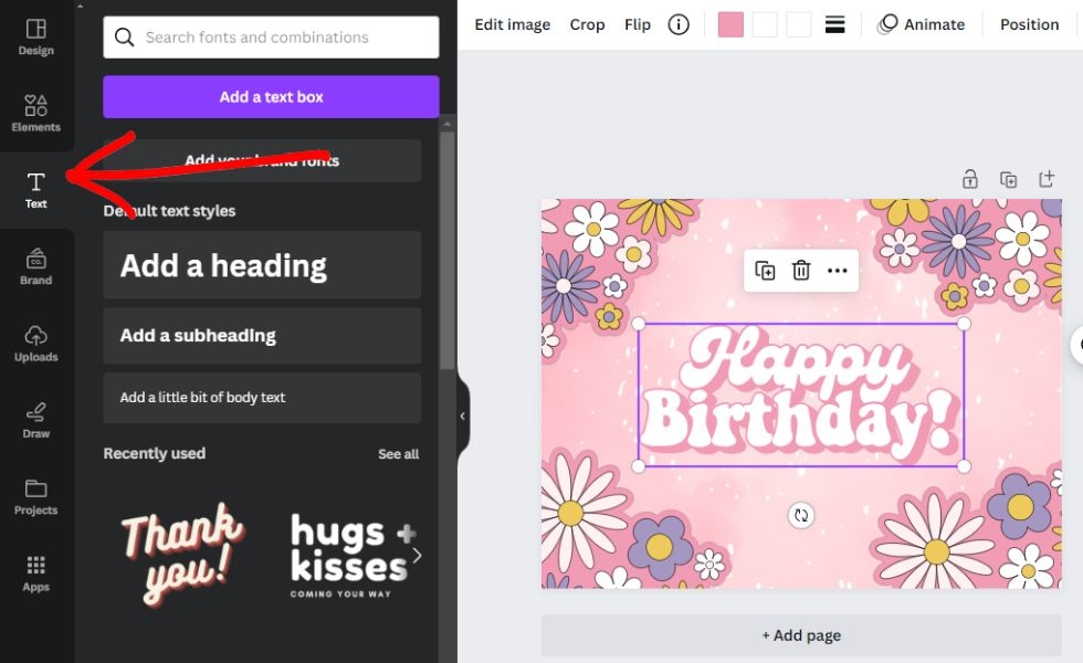 đổi font chữ trên canva