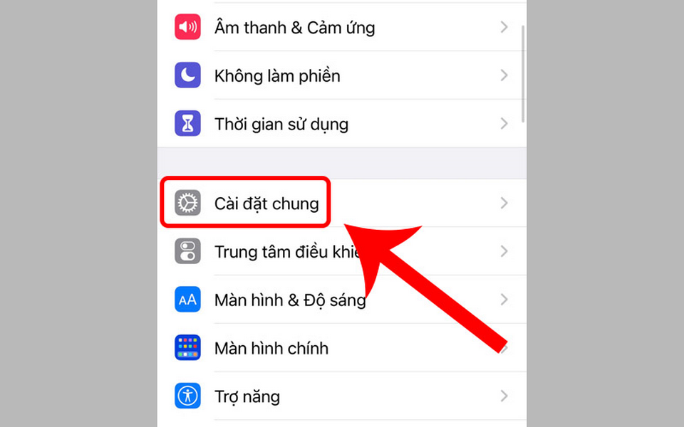 Tiếp tục mở phần cài đặt