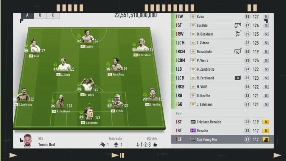 Chế độ chơi Đội bóng trong mơ