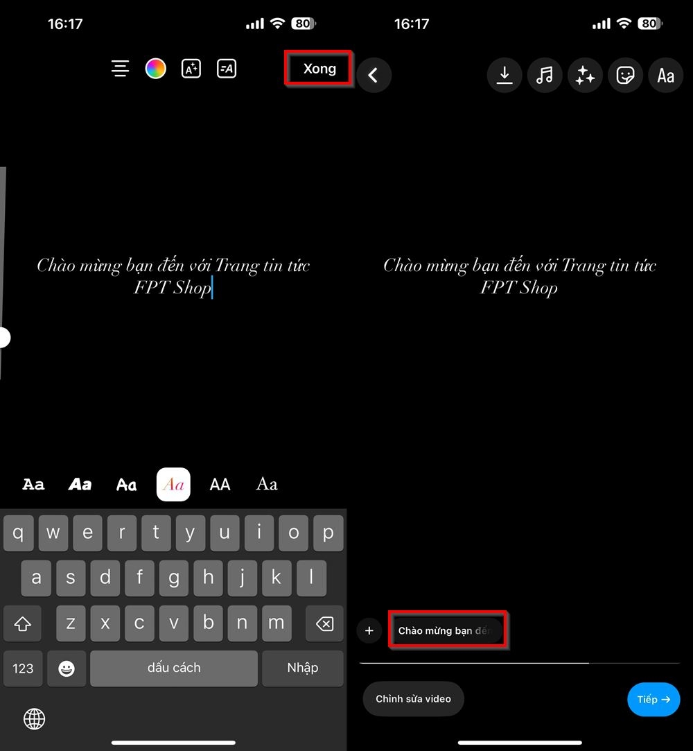 Cách ghim văn bản trong video Reels Instagram 3