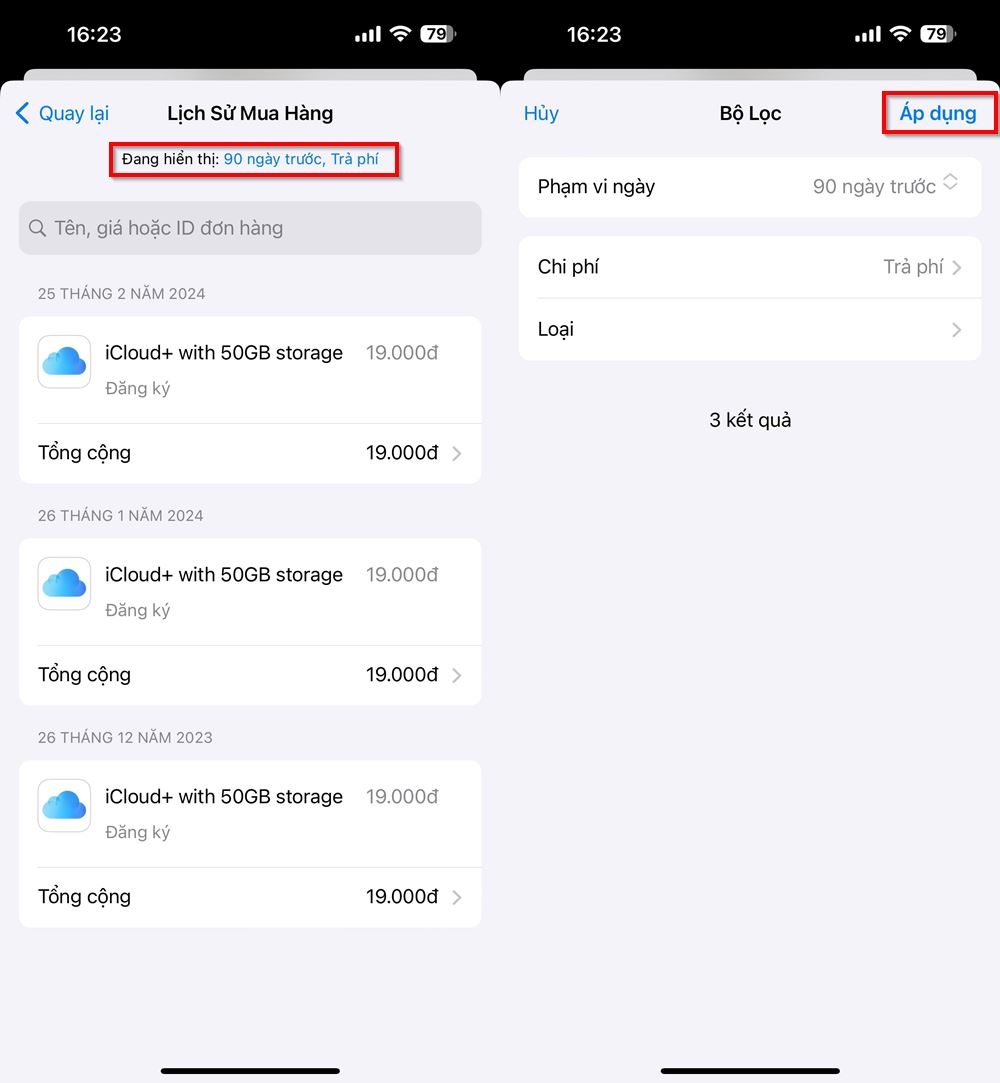 Cách xem lịch sử mua hàng trên iPhone 3