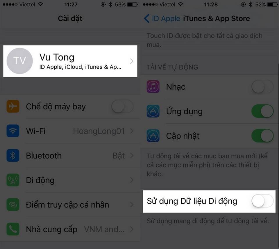 Quan sát mức tiêu thụ 