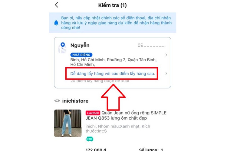 điểm nhận hàng Lazada&nbsp;(hình 5)