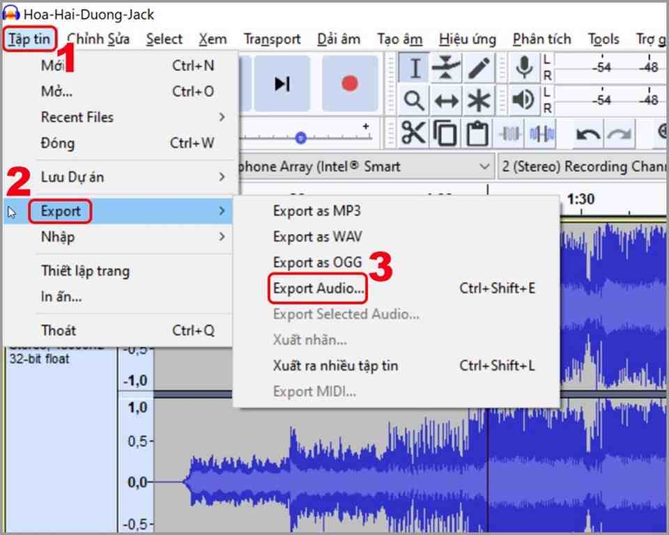 Chọn các tổ hợp phím