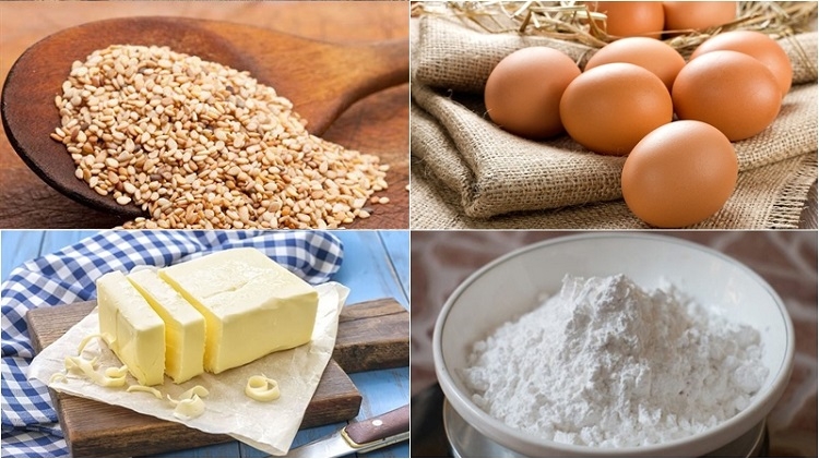 Nguyên liệu chuẩn bị làm bánh vừng