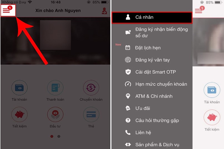 đăng ký Internet Banking Techcombank (hình 14)