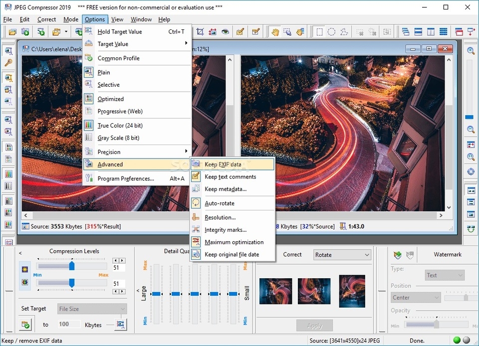 Phần mềm tối ưu hình ảnh JPEG Compressor