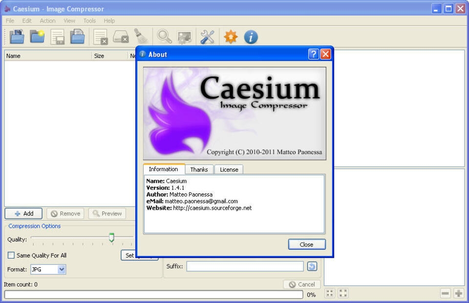 Caesium - Phần mềm tối ưu hình ảnh
