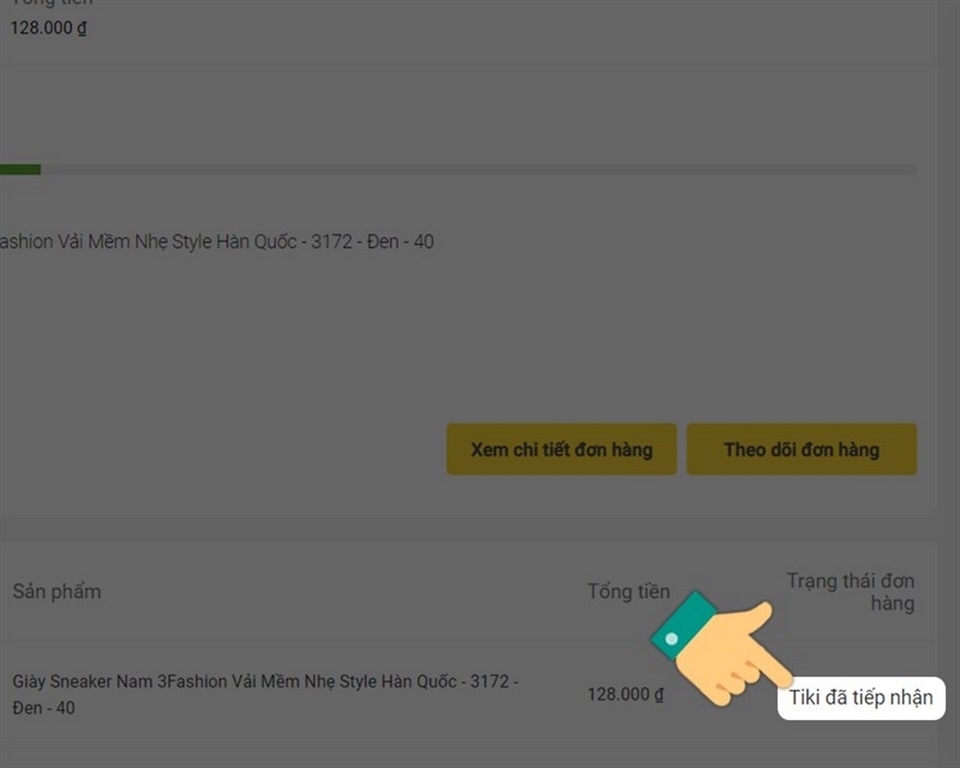 Quan sát về tình trạng đơn hàng