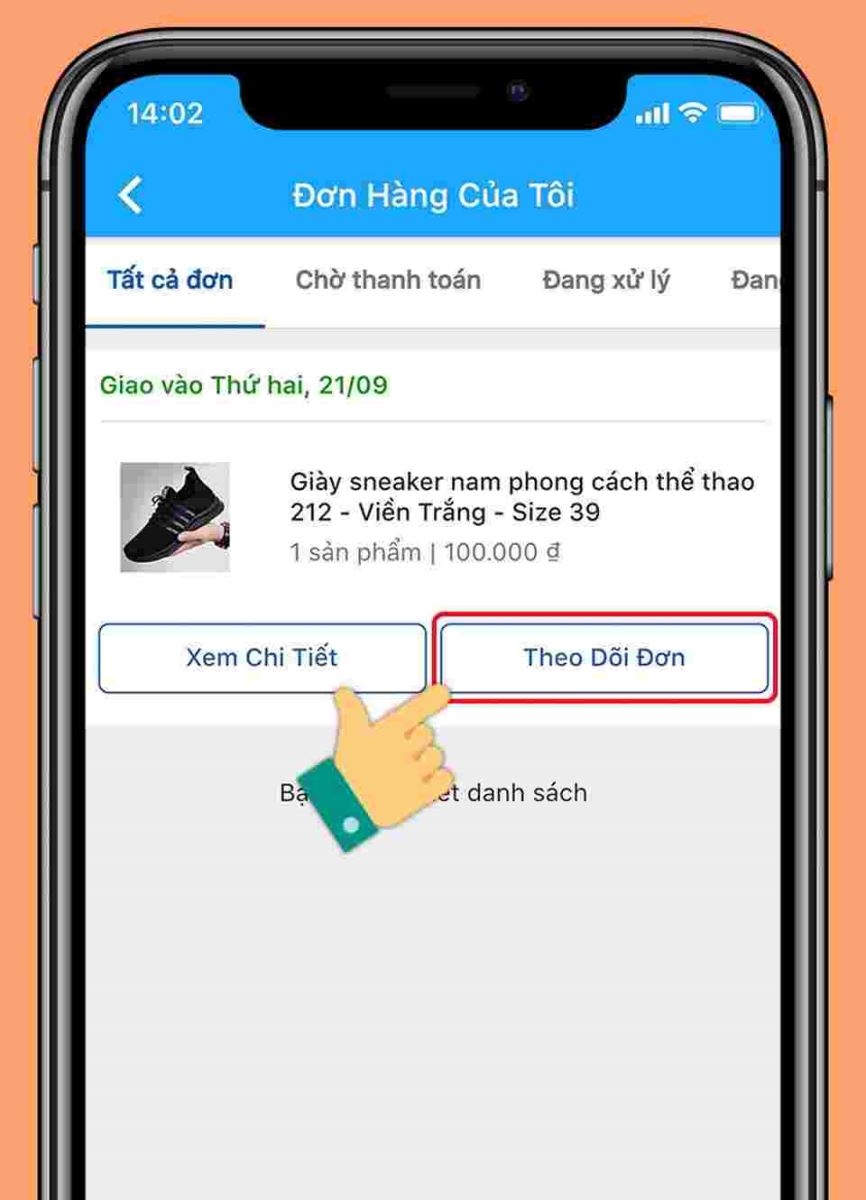 Cập nhật thời gian đã đặt hàng