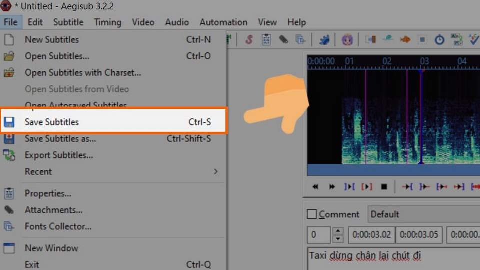 Chọn thông tin cần lưu