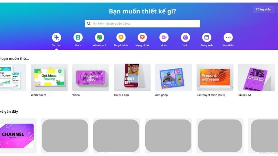 Cập nhật mẫu thiết kế phù hợp