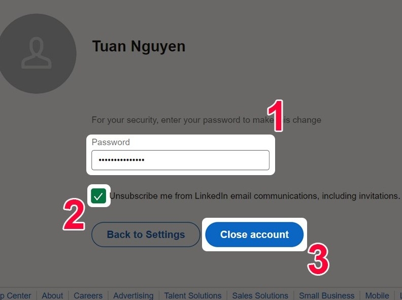 Cách xóa tài khoản LinkedIn - ảnh 15