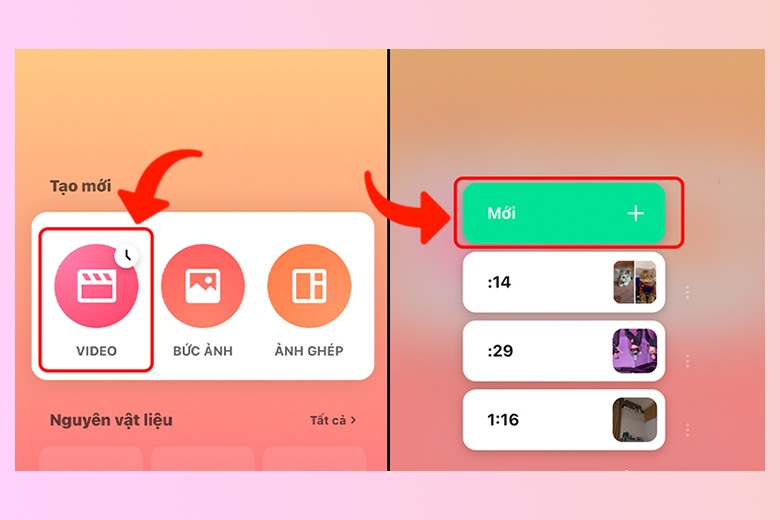 Chọn video muốn ghép nhạc