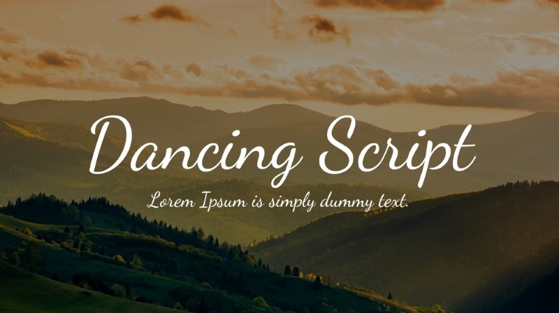 Font chữ đẹp trong Word: Dancing Script