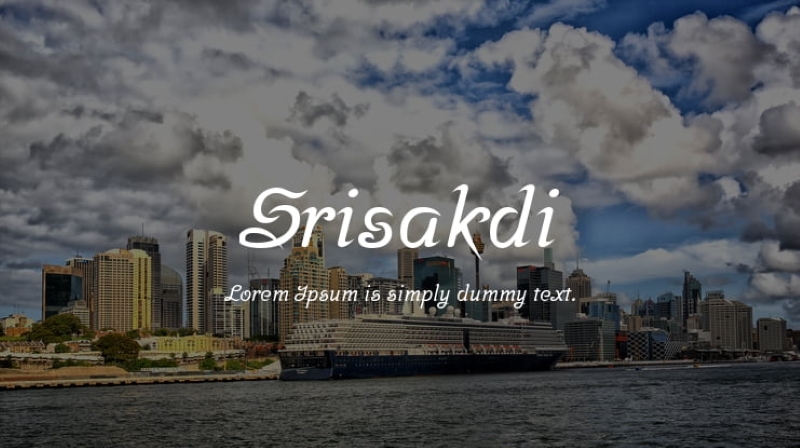 Font chữ đẹp trong Word: Srisakdi