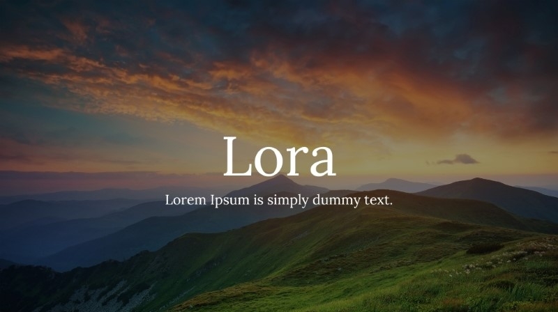 Font chữ đẹp trong Word: Lora