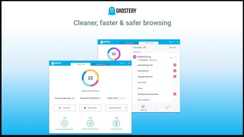 Ghostery giúp trình duyệt web vận hành trơn tru, nhanh chóng
