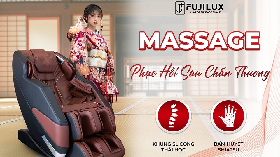 Ghế massage Fujilux đem đến những trảo nghiệm thư giãn tuyệt vời