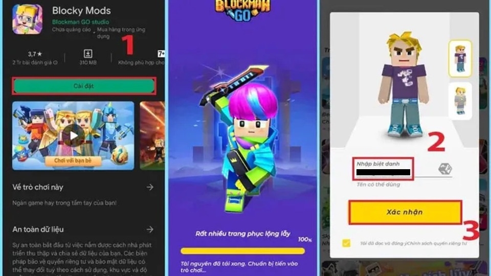 Tải và cài đặt trò chơi Blockman Go trên Android