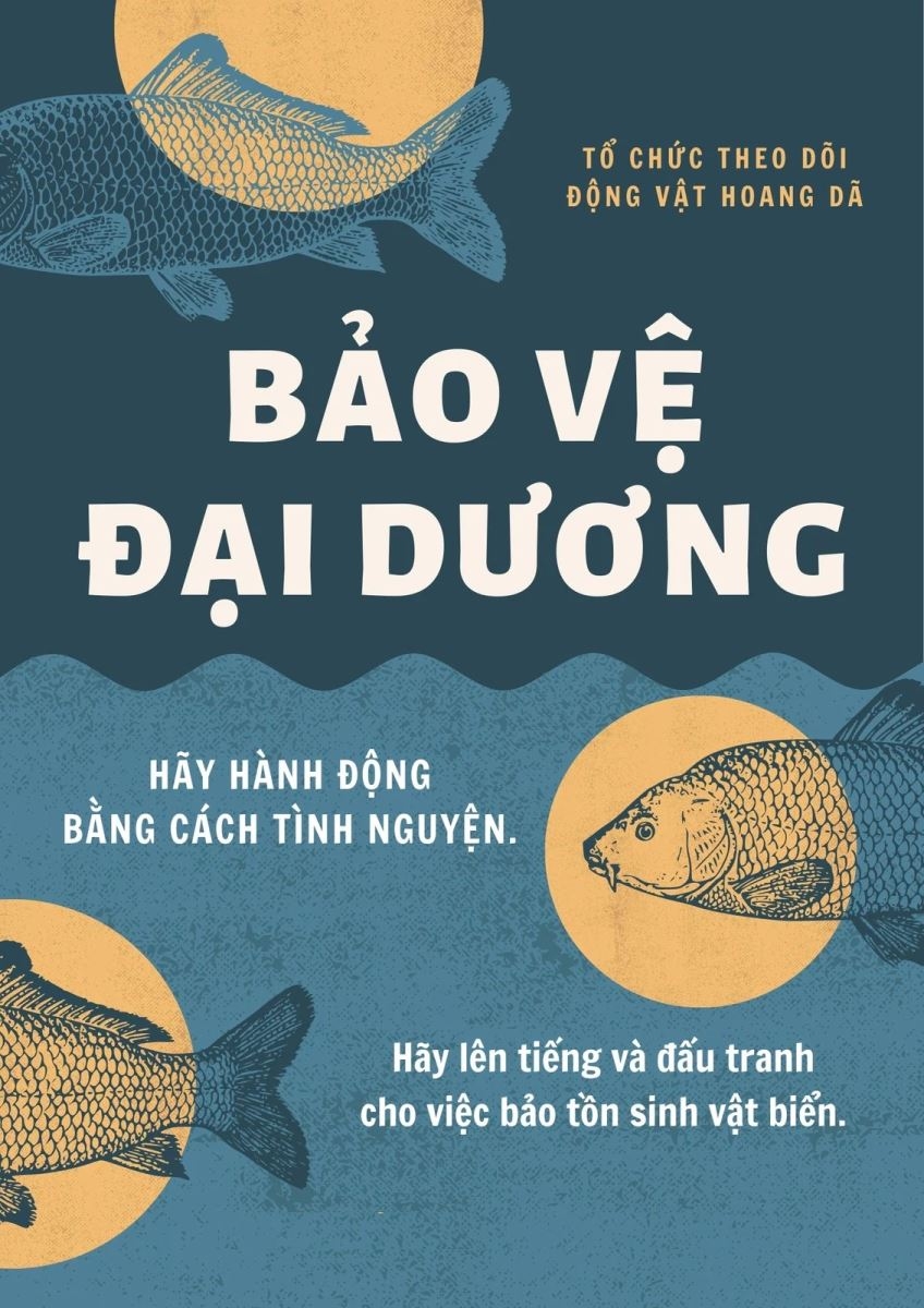 Poster bảo vệ môi trường đại dương