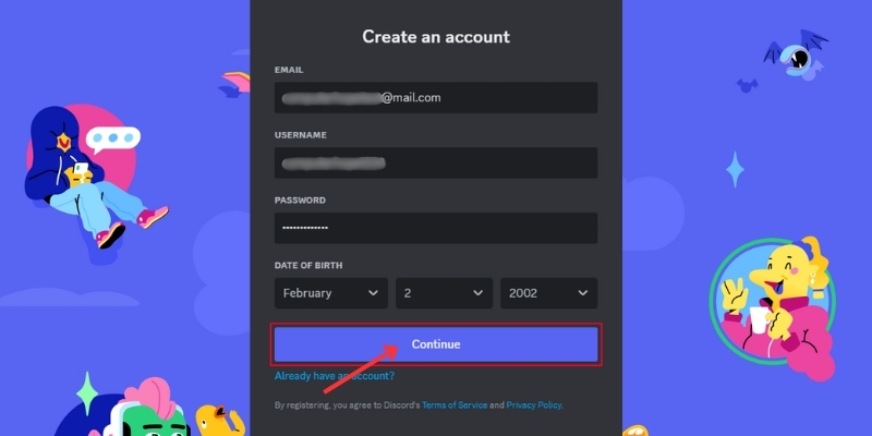 Hướng dẫn cách tạo tài khoản Discord trực tiếp trên web 2