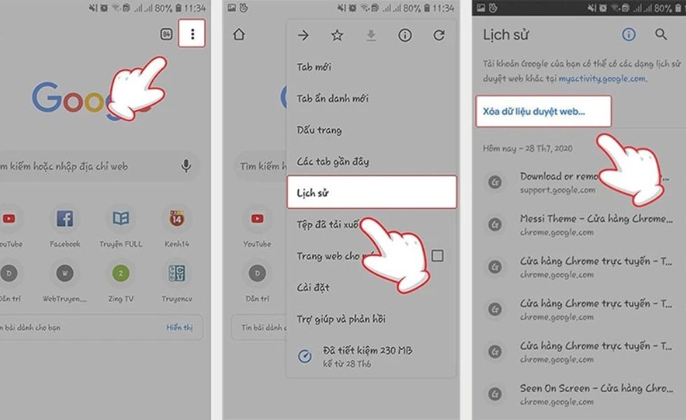 Xóa trình duyệt