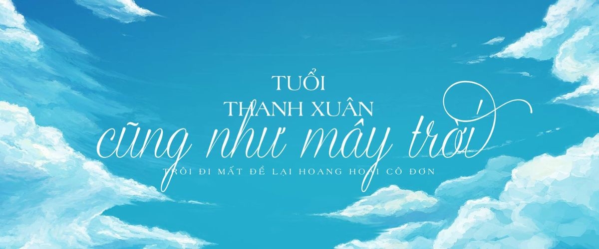 hình bìa trời xanh có chữ