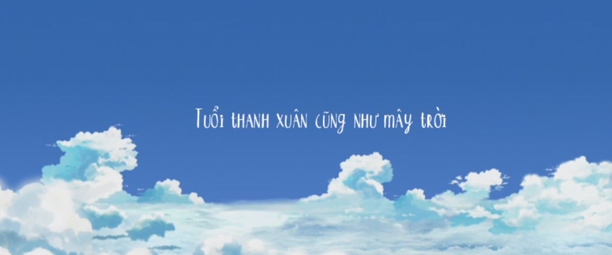 ảnh bìa bầu trời có chữ