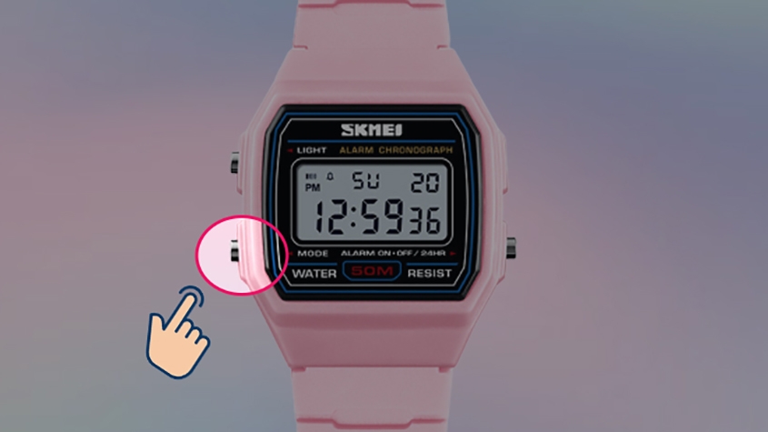 Nhấn giữ nút MODE