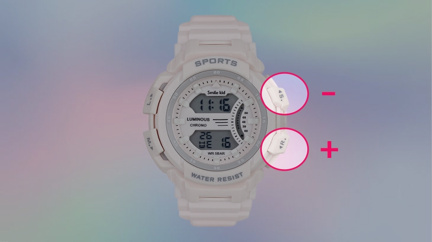 Nhấn nút B để giảm số, nhấn nút D để tăng số